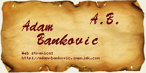 Adam Banković vizit kartica